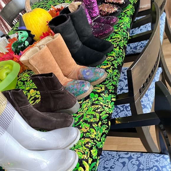 Ugg Rowland Short Boots Calf Hair Green Brown CAMO 7 - Picture 7 of 7